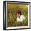 Actor Warren Beatty Sitting in Field of Flowers-Ralph Crane-Framed Premium Photographic Print