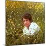 Actor Warren Beatty Sitting in Field of Flowers-Ralph Crane-Mounted Premium Photographic Print