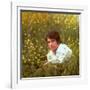 Actor Warren Beatty Sitting in Field of Flowers-Ralph Crane-Framed Premium Photographic Print