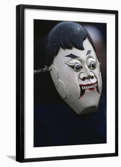 Actor Wearing Mask of Comic Character During Dixi Performance (Ground Opera)-null-Framed Giclee Print