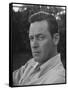 Actor William Holden Looking Serious-Allan Grant-Framed Stretched Canvas