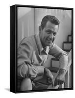 Actor William Holden Smiling for the Camera-Allan Grant-Framed Stretched Canvas