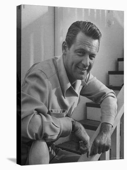 Actor William Holden Smiling for the Camera-Allan Grant-Stretched Canvas