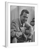 Actor William Holden Smiling for the Camera-Allan Grant-Framed Premium Photographic Print