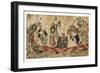 Actors as the Seven Gods of Fortune on a Treasure Ship, 1800-05-Utagawa Toyokuni-Framed Giclee Print