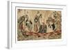 Actors as the Seven Gods of Fortune on a Treasure Ship, 1800-05-Utagawa Toyokuni-Framed Giclee Print