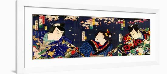 Actors Bando Hikosaburo as Fuha Ban'emon-Kunichika toyohara-Framed Giclee Print