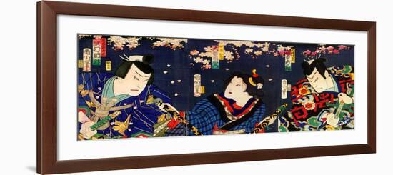 Actors Bando Hikosaburo as Fuha Ban'emon-Kunichika toyohara-Framed Giclee Print