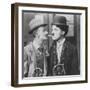 Actors Charlie Chaplin and Ben Turpin in Film His New Job-null-Framed Premium Photographic Print