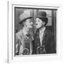 Actors Charlie Chaplin and Ben Turpin in Film His New Job-null-Framed Premium Photographic Print