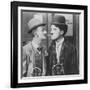 Actors Charlie Chaplin and Ben Turpin in Film His New Job-null-Framed Premium Photographic Print