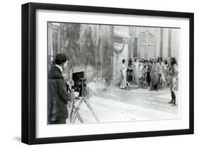 Actors from the Academie and Comedie Francaise Filming the 'Retour D'Ulysse' in 1909 (B/W Photo)-French Photographer-Framed Giclee Print