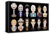 Actors from the BBC television series 'Doctor Who'-Neale Osborne-Framed Stretched Canvas