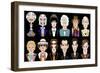 Actors from the BBC television series 'Doctor Who'-Neale Osborne-Framed Giclee Print