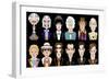 Actors from the BBC television series 'Doctor Who'-Neale Osborne-Framed Giclee Print