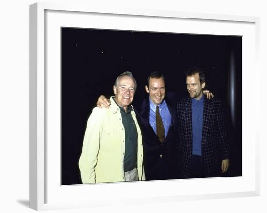 Actors Jack Lemmon and Kevin Spacey with Director James Foley-null-Framed Premium Photographic Print