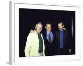 Actors Jack Lemmon and Kevin Spacey with Director James Foley-null-Framed Premium Photographic Print