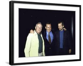 Actors Jack Lemmon and Kevin Spacey with Director James Foley-null-Framed Premium Photographic Print