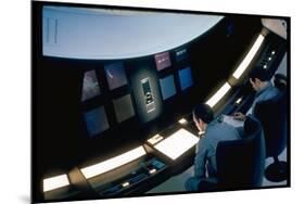 Actors Keir Dullea and Gray Lockwood Sitting at Console in Scene of "2001: A Space Odyssey"-Dmitri Kessel-Mounted Premium Photographic Print