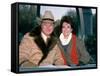 Actors Larry Hagman and Linda Gray-David Mcgough-Framed Stretched Canvas