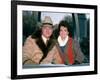 Actors Larry Hagman and Linda Gray-David Mcgough-Framed Premium Photographic Print