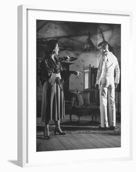 Actors Maureen Stapleton and Don Murray, Starring in "The Rose Tattoo"-null-Framed Premium Photographic Print