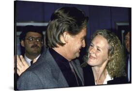 Actors Michael Douglas and Glenn Close-null-Stretched Canvas
