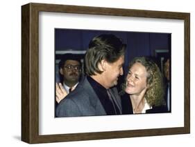 Actors Michael Douglas and Glenn Close-null-Framed Photographic Print