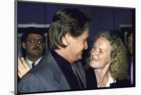 Actors Michael Douglas and Glenn Close-null-Mounted Photographic Print