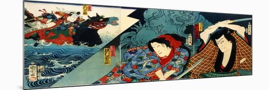 Actors Nakamura Shikan and Sawamura Tanosuke-Kunichika toyohara-Mounted Giclee Print