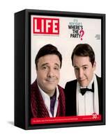 Actors Nathan Lane and Matthew Broderick Getting the Last Laugh of 2005, December 30, 2005-George Lange-Framed Stretched Canvas