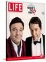 Actors Nathan Lane and Matthew Broderick Getting the Last Laugh of 2005, December 30, 2005-George Lange-Stretched Canvas