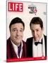 Actors Nathan Lane and Matthew Broderick Getting the Last Laugh of 2005, December 30, 2005-George Lange-Mounted Premium Photographic Print