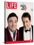 Actors Nathan Lane and Matthew Broderick Getting the Last Laugh of 2005, December 30, 2005-George Lange-Stretched Canvas