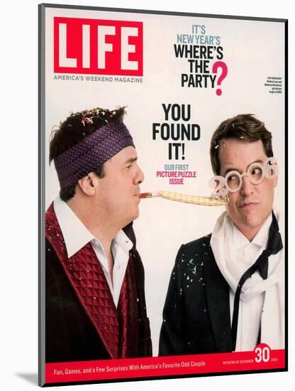 Actors Nathan Lane and Matthew Broderick Getting the Last Laugh of 2005, December 30, 2005-George Lange-Mounted Photographic Print