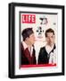 Actors Nathan Lane and Matthew Broderick Getting the Last Laugh of 2005, December 30, 2005-George Lange-Framed Photographic Print