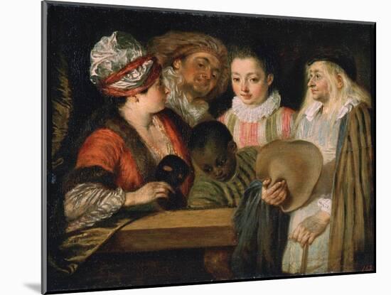 Actors of the Comédie Française, 1711-1712-Jean-Antoine Watteau-Mounted Giclee Print