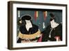 Actors Otani Tomoemon as Abe No Sadato and Nakamura Shikan as Abe No Muneto-Kunichika toyohara-Framed Giclee Print