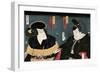 Actors Otani Tomoemon as Abe No Sadato and Nakamura Shikan as Abe No Muneto-Kunichika toyohara-Framed Giclee Print