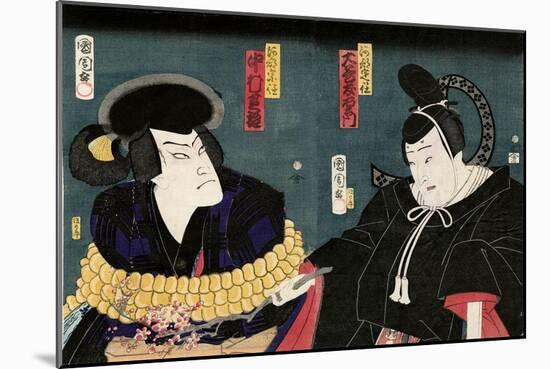 Actors Otani Tomoemon as Abe No Sadato and Nakamura Shikan as Abe No Muneto-Kunichika toyohara-Mounted Giclee Print