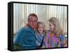 Actors Paul Newman and Joanne Woodward at Home with Their Daughter-Mark Kauffman-Framed Stretched Canvas