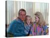 Actors Paul Newman and Joanne Woodward at Home with Their Daughter-Mark Kauffman-Stretched Canvas