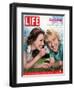 Actors Rachel McAdams and Owen Wilson Outdoors Lying on Lawn, July 1, 2005-Karina Taira-Framed Photographic Print