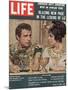 Actors Richard Burton and Elizabeth Taylor on Set of Film "Cleopatra,", April 13, 1962-Paul Schutzer-Mounted Photographic Print