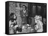 Actors Sammy Davis Jr. and Richard Burton and May Britt-Leonard Mccombe-Framed Stretched Canvas