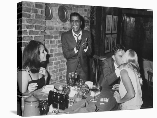 Actors Sammy Davis Jr. and Richard Burton and May Britt-Leonard Mccombe-Stretched Canvas