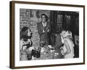 Actors Sammy Davis Jr. and Richard Burton and May Britt-Leonard Mccombe-Framed Premium Photographic Print