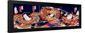 Actors Sawamura Tossho, Nakamura Shikan, and Ichikawa Sadanji-Kunichika toyohara-Framed Premium Giclee Print