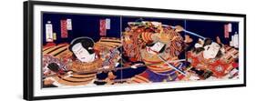 Actors Sawamura Tossho, Nakamura Shikan, and Ichikawa Sadanji-Kunichika toyohara-Framed Giclee Print