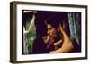 Actors Stephen Boyd and Juliette Greco in Love Scene for Motion Picture The Big Gamble-Gjon Mili-Framed Photographic Print